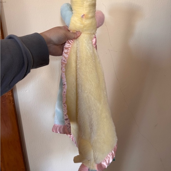 Vintage Sheila My Banky Hippo Security Blanket Lovey plush Pastel NWOT pink blue - Picture 2 of 6